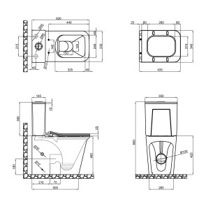 Унитаз-компакт Qtap Nando безободковый с сиденьем Soft-close QT12221222AW №2