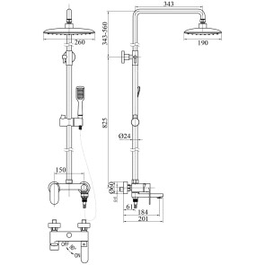 Душова система TOPAZ BARTS-TB 07102-H36-S №5