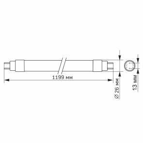 Led fito лампа videx t8f 18w 1.2m №5