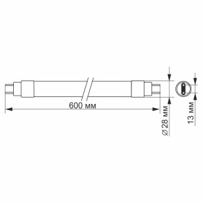 LED лампа VIDEX T8b 9W 0.6M 4100K, матовая №3