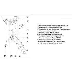 Модуль-бачок для унітаза Eco Plus Viega 660321 №2