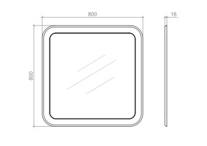 Зеркало Sacramento, 80х80х16 Белый №2