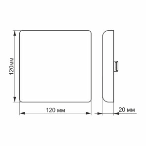 LED світильник безрамковий квадратний VIDEX 15W 4100K №3