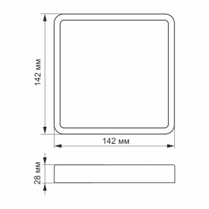 LED Светильник накладной квадрат VIDEX 12W 5000K №4