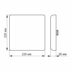 LED светильник безрамочный квадратный VIDEX 33W 4100K №3