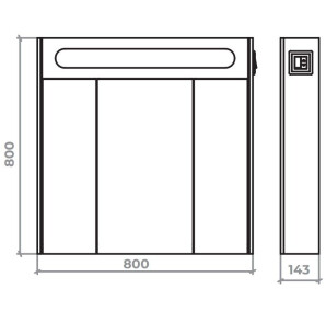 Зеркальная галерея Alant,80x80 оливковый №3