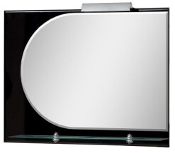 Дзеркало з світильником Доміно 70х90х17 Чорне