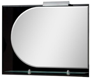 Дзеркало з світильником Доміно 70х90х17 Чорне №1