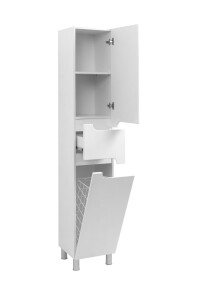 Пенал підлоговий VAN MEBLES Корнелія з кошиком та ящиком 40х35 см правосторонній білий №2
