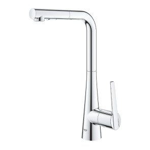 Змішувач для кухні з висувним виливом Grohe Zedra 32553002 №1