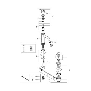 Смеситель для раковины Grohe Essence 23589001 №3