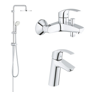 Комплект змішувачів для ванної кімнати Grohe Eurosmart New UA123389M0 №1