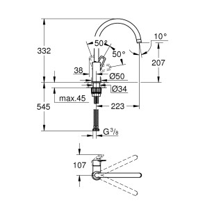 Смеситель для кухни Grohe BauLoop 31368001 №2