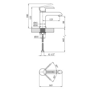 Змішувач для раковини Kroner KRP Essen-SCH010 №7