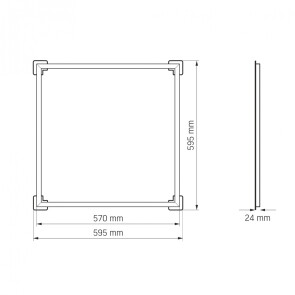 LED панель розбірна ART VIDEX 40W 5000K №6