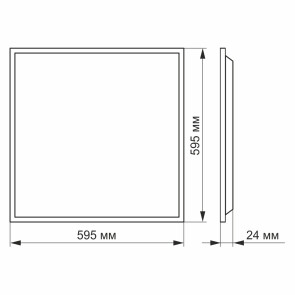 LED панель VIDEX 60W 4100K 220V матовая 2шт/упак №3