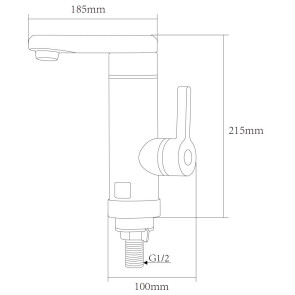 Кран-водонагрівач проточний HZ 3.0кВт 0.4-5бар для кухні гусак прямий на гайці (W) AQUATICA (HZ-6B243W) №2