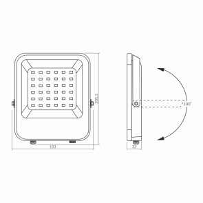 Led прожектор Videx 50W pgb 220V №6