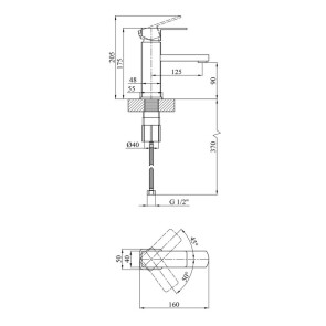 Змішувач для раковини Kroner KRM Ems-C010 №7