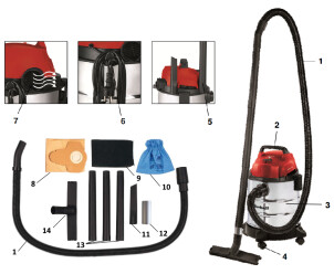 Вакуумний пилосос Einhell TC-VC 1820 S №10