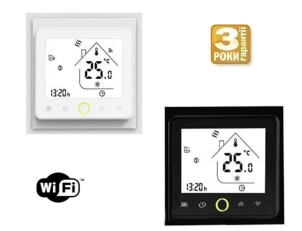 Терморегулятор EcoTerm PRO WI-FI White/Black №1