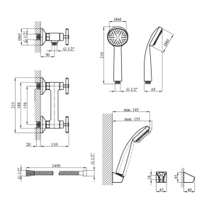 Смеситель для душа Kroner KRM Aller-C05 №6