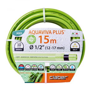 Шланг для поливу Claber Aquaviva Plus 9003, 15 м 1/2" зелений №1