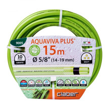 Шланг для поливу Claber Aquaviva Plus 9005, 15 м 5/8" зелений