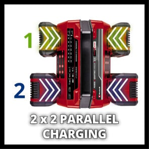 Зарядное устройство для четырех аккумуляторов Einhell 2x2 Power X-Quattrocharger 4А №2