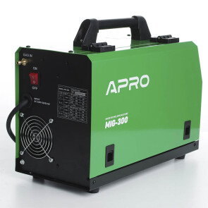 Сварочный полуавтомат инверторный APRO MIG-160, 20-160А, ел.4мм, пр.0.8-1мм 5кг 2.5+1.5+3м (набор кабелей) №7