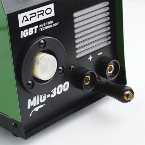 Сварочный полуавтомат инверторный APRO MIG-160, 20-160А, ел.4мм, пр.0.8-1мм 5кг 2.5+1.5+3м (набор кабелей) №13