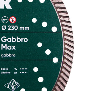 Круг алмазный отрезной Turbo 232x70 Gabbro Max №3