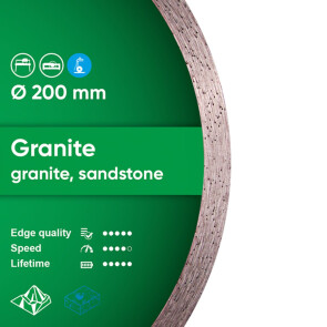 Круг алмазный отрезной 1A1R 200 Granite №2