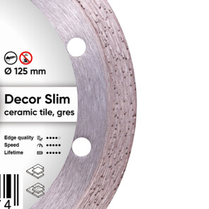 Круг алмазний вiдрiзний 1A1R 125 Decor Slim №2