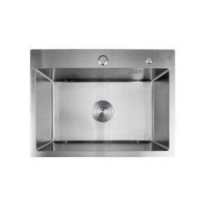 Кухонна мийка Kroner KRP Geburstet-5843HM (3,0/1,0 мм) №1