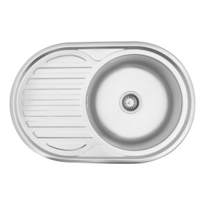 Кухонна мийка Kroner KRP Satin-7750 (0,8 мм) №1
