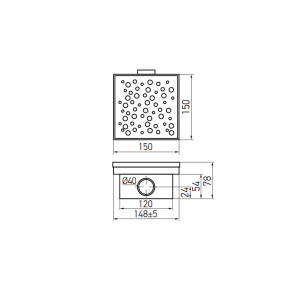 Душевой трап из нержавеющей стали SUS304 KOER FD20-S150 (KR3282) №2