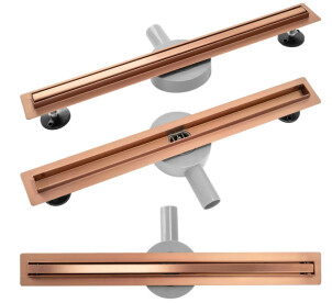 Трап для душу REA NEO SLIM PRO BRUSHED COPPER 80 см. №1