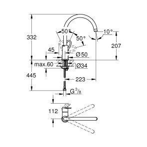 Змішувач для кухні Grohe BauLoop 31368000 №2