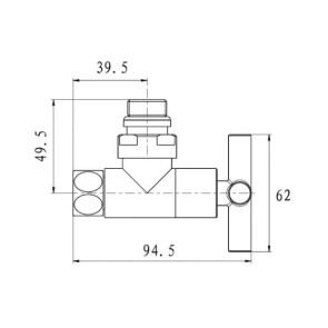 Комплект приборных кранов Raftec RV-3034 1/2'х3/4' №7