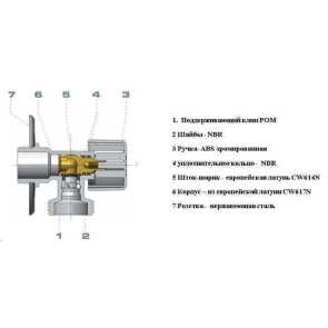 Кран кульовий кутовий ARCO 1/2х 3/4 NOVFR729 №6