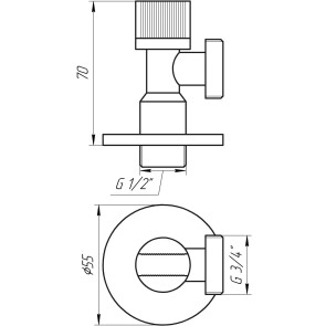 Кран шаровый угловой SOLOMON 1/2″х3/4″ A7032 №3