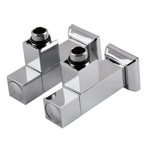 Набор Кран полуоборотный угловой с американкой SOLOMON LUX 1/2″ CUBE CHROM 8888 (2шт.) №2