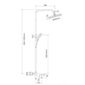 Душевая система с термостатом Gappo G2403-58 №2