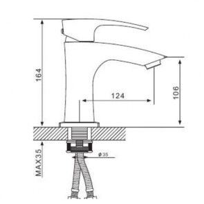 Змішувач для умивальника Gappo Jacob G1007-1 №4