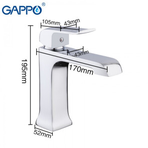 Змішувач для умивальника Gappo Aventador G1050-8 №3
