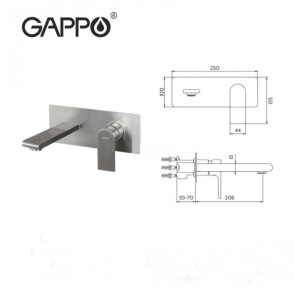 Настенный смеситель для раковины Gappo G1099-21 №2