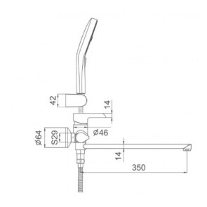 Змішувач для ванни GAPPO G2203-8 №2