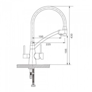 Смеситель для кухни на две воды GAPPO G4398-1 №3