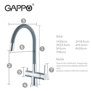 Смеситель для кухни под фильтр Gappo G4398-30 №3